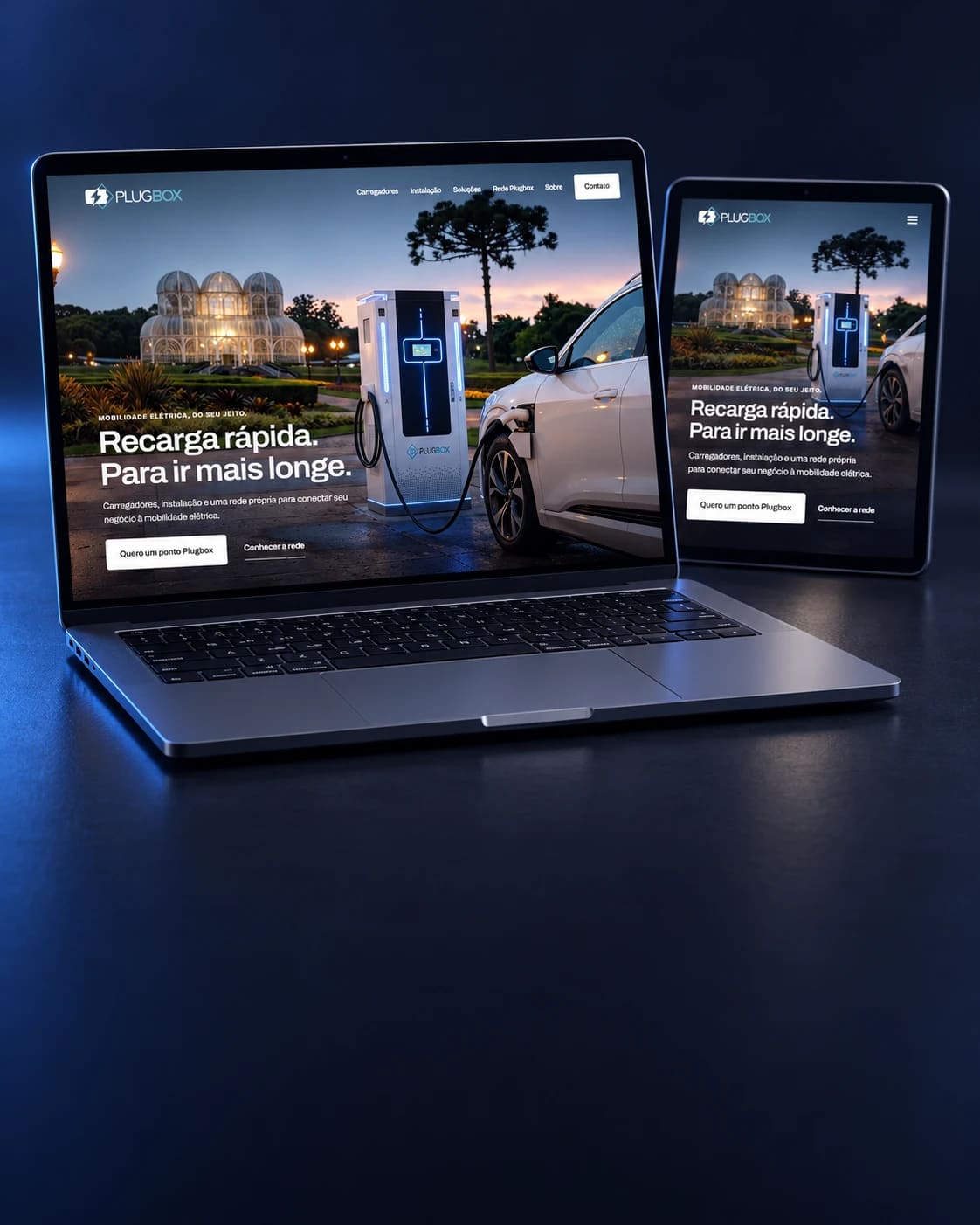 Mockup de um projeto Codie: Plugbox.